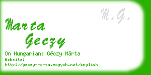 marta geczy business card